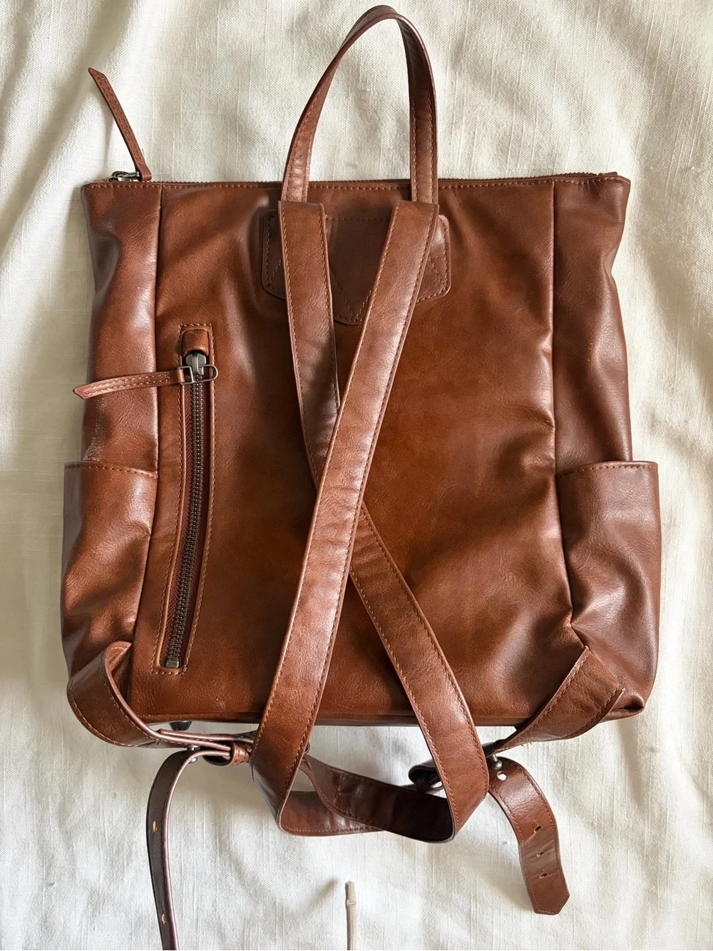 Freshly Picked Brown Leather Backpack